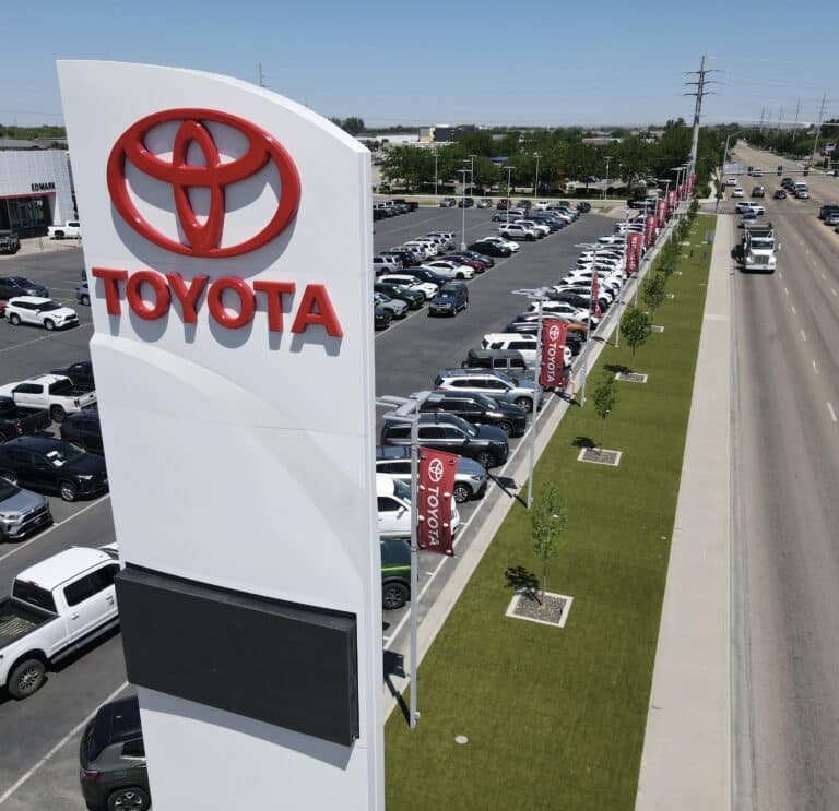 Artificial grass at Edmark. Toyota