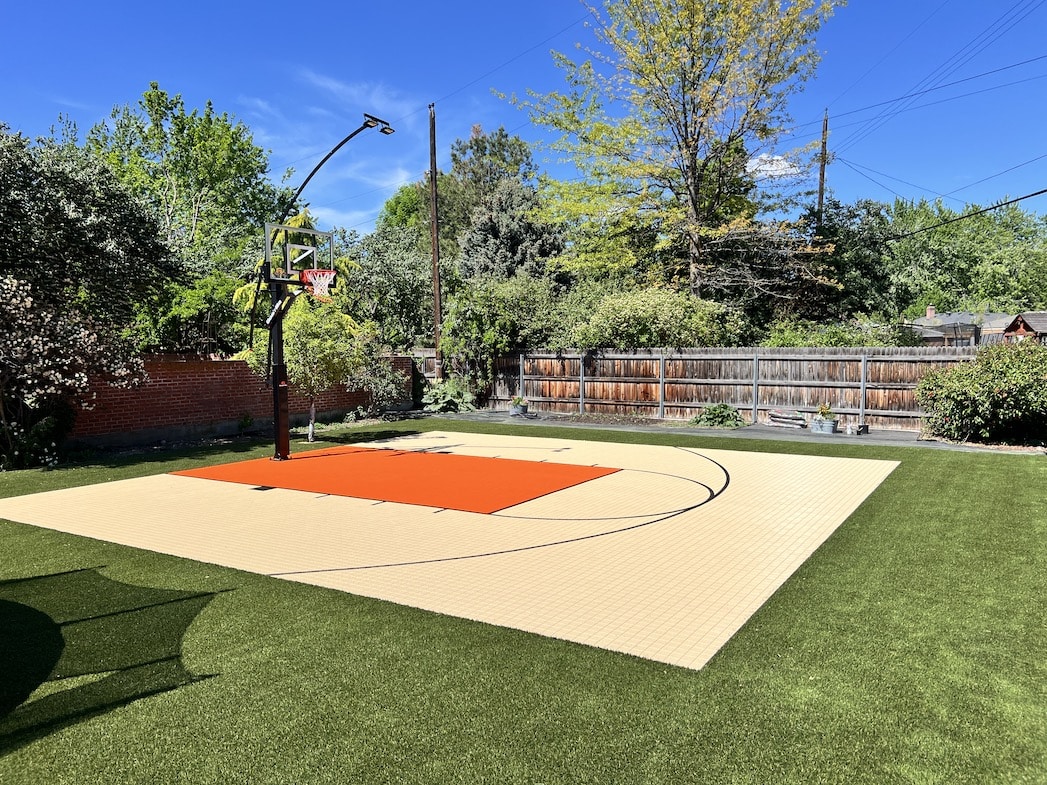 SYNLawn Idaho backyard court installation