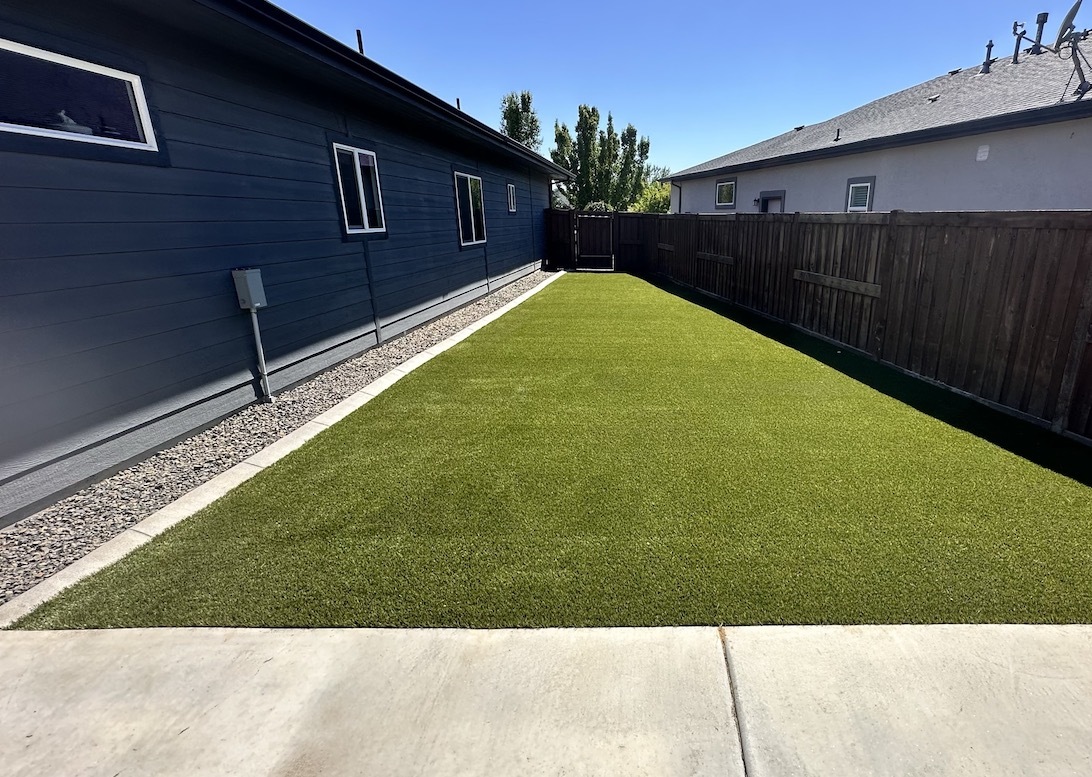 Artificial grass installation in Idaho