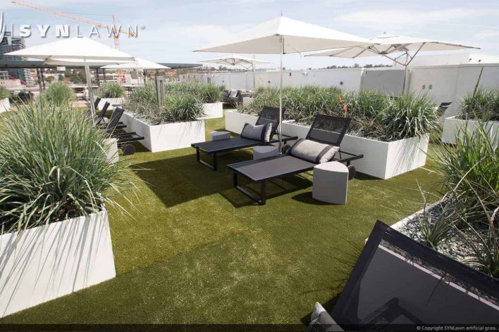 SYNLawartificial grass commercial condo community rooftop furniture